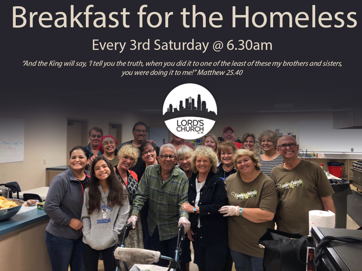 free breakfast for homeless near me